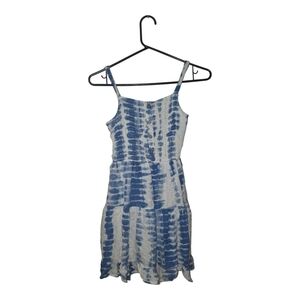 Blue and White Tie-Dye Dress